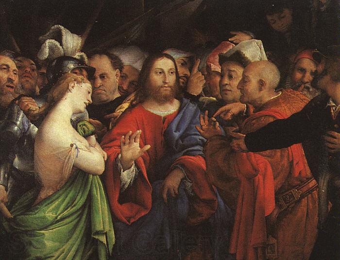 Lorenzo Lotto Christ and the Adulteress France oil painting art